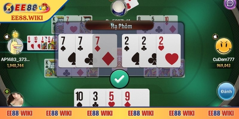 Phỏm EE88 – Game Bài Đỉnh Cao, Chơi Cực Đã Tại Nền Tảng 3 Ghi nhớ bài đã đánh giúp tránh dâng cho đối thủ một cách vô tình